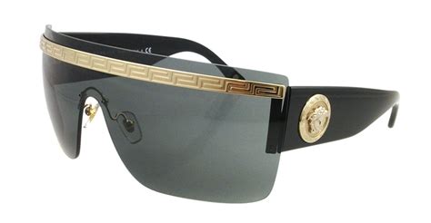 versace black and gold visor sunglasses|genuine versace sunglasses.